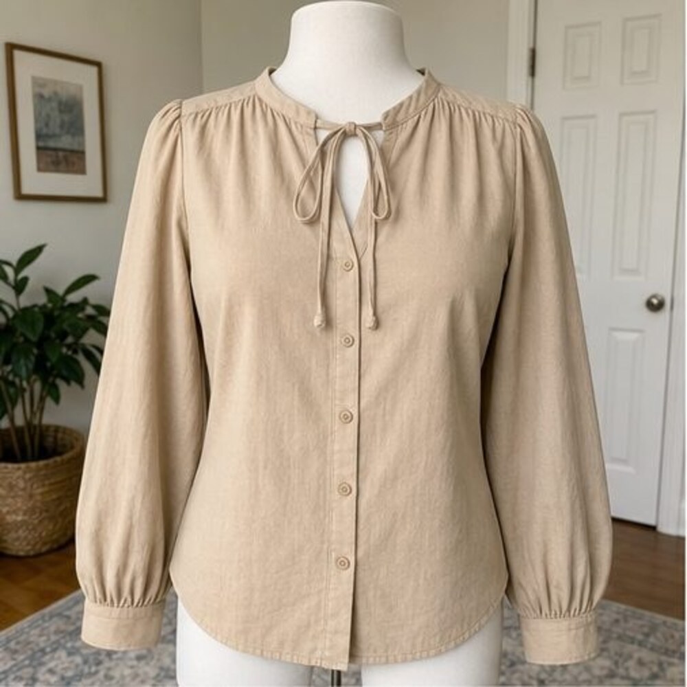 Sand Puff Sleeve Top